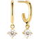 Sif Jakobs Belluno Creolo Piccolo Earrings - Gold/Transparent