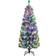 Costway 6FT Pre-Lit Hinged Artificial Snow Flocked Green Christmas Tree 72"