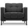 Micadoni Home Mamaia Black/Dark Grey Armchair 78cm