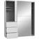 Forte Modern White/Mirror Garderobeskab 61.2x201cm