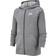 Nike Kid's Sportswear Club Full Zip Hoodie - Carbon Heather/Smoke Grey/White (BV3699-091)