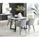 Furniturebox Carson White/Grey Dining Set 80x120cm 5pcs