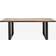 Nordal Vintage Natural/Black Matbord 200x100cm