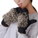 Women's Knitted Warm Cartoon Hedgehog Winter Cotton Thick Gloves - Black