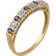 Gemondo Classic Round Half Eternity Ring - Gold/Diamonds/Sapphire