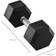 Homcom Rubber Hexagonal Dumbbells 12.5kg