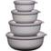 Mepal Cirqula Flat Nordic White Food Container 4pcs