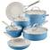 KitchenAid Hard Anodized Ceramic Blue Velvet Cookware Set with lid 10 Parts