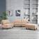 MCombo Couch with Ottoman Beige Sofa 104.6" 2pcs 3 Seater