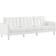 modway Loft Tufted Silver White Sofa 91" 3 Seater