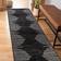 Rugshop Bohemian Stripe Stain High Traffic Black 24x84"