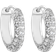 Simply Silver Mini Hoop Earrings - Silver/Transparent