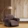 Paulato Stretch Recliner Italian Style Brown Loose Armchair Cover Brown (101.6x109.2cm)