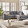 Furniturebox Frost Luxury Grey Sofa 238cm 3-Sitzer