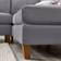 Furniturebox Frost Luxury Grey Sofa 238cm 3-Sitzer