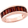 Gem & Harmony Baguettte Band Ring - Rose Gold/Garnet