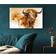 WallArt The Highland Cow Illustration Yellow Wall Decor 81.3x50.8cm