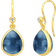 Julie Sandlau Paloma Earrings - Gold/Blue/Transparent