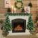 Costway Artificial Christmas Garland Wreath and Entrance Trees Green Decoration 108" 4pcs