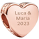 Pandora Engravable Heart Charm - Rose Gold