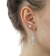 Christina Design Enamel Flowers Earrings - Silver/White