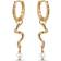 ENAMEL Copenhagen Twist Hoops - Gold/Pearls