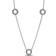 Pandora Pave Circles Chain Necklace - Silver/Transparent