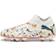 Puma Big Kid's 7 Match Creativity Firm FG/AG - White /Ocean Tropic Turquoise Surf/Hot Heat/Sun Stream