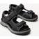 Rieker Svarta sportiga sandaler oljad nubuck