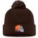 Fanatics Cleveland Browns Women's Logo Cuffed Knit Hat with Pom - Brown