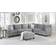 Lilola Home L-Shape Sectional Couch with Pillows Simona Grey Sofa 120" 7 6 Seater