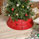 Homcom Collar Steel Ring Skirt Red Christmas Tree Skirt
