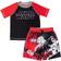 Star Wars Big Kid's Darth Vader Stormtrooper Swim Rash Guard Swim Trunks - Black/Red