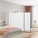 vidaXL 4-Panels White Rumdeler