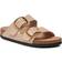 Birkenstock Arizona Big Buckle Natural Leather Patent High Shine Two-Strap Sandals - New Beige