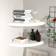 vidaXL 323908 High Gloss White Vägghylla 35cm 2st