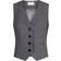 Neo Noir Vendetta Pinstripe Waistcoat - Grey Melange