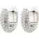 Pilgrim Lona Chunky Huggie Hoops Earrings - Silver/Transparent