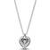 Pandora Heart Halo Pendant Necklace - Silver/Transparent