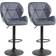 Homcom Armless Upholstered Dark Grey Bar Stool 114cm 2pcs