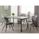 SECONIQUE Quebec Wave Edge Concrete Effect/Black/Grey Dining Set 80x140cm 5pcs