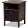 Baxton Studio Vaughan Brown/Black Bedside Table 15.7x15.7"