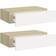 vidaXL 330250 Oak/White Væghylde 40cm 2stk