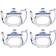 Spode Blue Italian Napkin Ring 10cm 4pcs