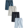 NEXT Kid's Basic Jersey Shorts 4-pack - Blue/Navy