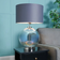 BHS Metro Iridescent Nickel/Grey Table Lamp 57cm