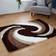 Modern Swirl Brown, Beige 160x230cm