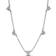 Pandora Triple Stone Heart Station Chain Necklace - Silver/Transparent