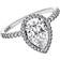 Pandora Sparkling Pear Halo Ring - Silver/Transparent