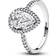 Pandora Sparkling Pear Halo Ring - Silver/Transparent